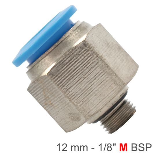 AIRCRAFT Pu Fitting Str. Stud W/o-ring 12mm-1/8' M